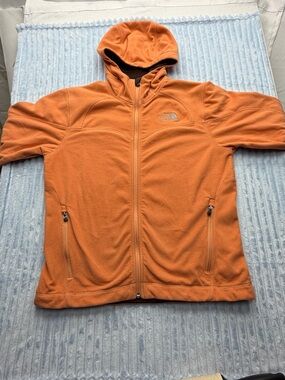 The North Face Orange Full-Zip Fleece Hoodie